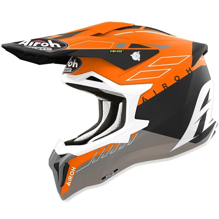 CASCO DA MOTOCROSS OFF ROAD AIROH STRYCKER GLAM YELLOW GLOSS