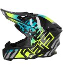 Casco Acerbis Steel Carbon 22-06 Black / Turquoise / Yellow Fluo