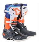 Botas Alpinestars Tech 10 Cool Gray / Orange Fluo / Blue / White 2020