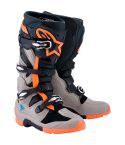 Botas Alpinestars Tech 7 Enduro Black / Warm Gray / Orange Fluo 2026