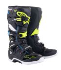 Botas Alpinestars Tech 7 Black / Enamel Blue / Yellow Fluo