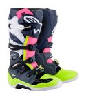 Botas Alpinestars Tech 7 Dark Gray / Dark Blue / Pink Fluo