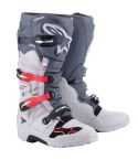Botas Alpinestars Tech 7 Enduro Light Gray / Dark Gray / Bright Red