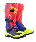 Botas Alpinestars Tech 3 Bright Red / Dark Blue / Yellow Fluo