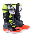 Botas Niño Alpinestars Tech 7S Dark Gray / Red Fluo / Yellow Fluo