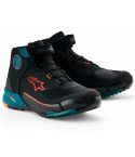 Zapatillas Moto Alpinestars CR-X Drystar® Black / Petrol / Orange Fluo