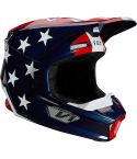 Casco FOX V1 Ultra White / Red / Blue
