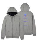 Sudadera Fox Magnetic Sasquatch Fleece Zip Hoodie Heather Graphite