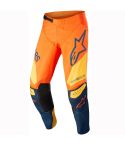 Pantalón Niño Alpinestars Racer Factory Orange / Dark Blue / Warm Yellow 2022