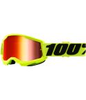 Gafas Infantiles 100% Strata 2 Junior Fluo Yellow / Red Mirror Lens