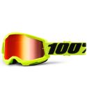 Gafas 100% Strata 2 Fluo Yellow / Red Mirror Lens