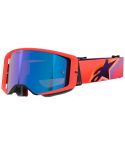Gafas Alpinestars Supertech Corp Hot Coral Purple - Blue Mirror Lens