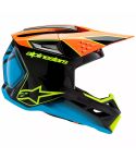 Casco Niño Alpinestars SM3 Fray Black / Orange / Yellow Fluo Glossy