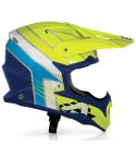 Casco Acerbis Impact Razorblade Blue / Light Blue / Yellow Fluo