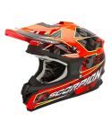 Casco Scorpion VX-15 Evo Air Magma Black / Neon Red Gloss