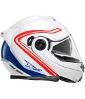 Casco Axo Galaxy White Red Blue