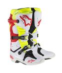 Botas Alpinestars Tech 10 White Red Yellow Fluo Vented