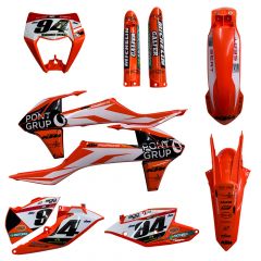 Kit de Plásticos Originales + Adhesivos Pont Grup Factory Enduro Racing Team KTM EXC / EXC-F 2017-2019