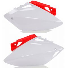 Tapas Laterales Traseras Acerbis Honda CRE 450 F - CRF 450 R 2005-2006 Blancas / Rojas