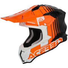 Casco Acerbis Airstrike-Carbon Orange / White