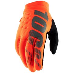 Guantes Invierno 100% Brisker Fluo Orange / Black