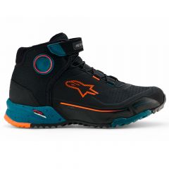 Zapatillas Moto Alpinestars CR-X Drystar® Black / Petrol / Orange Fluo