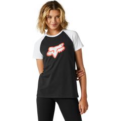 Camiseta Chica Fox Karrera Raglan Black
