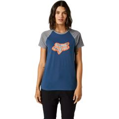 Camiseta Chica Fox Karrera Raglan Dark Indigo