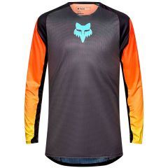 Camiseta Fox Flexair Grid Black / Orange