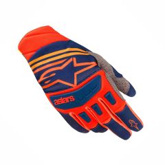 Guantes Alpinestars Techstar Dark Blue Red Tangerine 2019