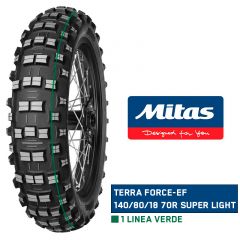 Neumático Trasero Mitas Terra Force-EF 140/80/18 70R Super Light Línea Verde