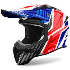 Casco Airoh Aviator Ace 2 Proud Blue / Red Gloss