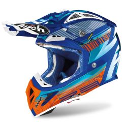 Casco Airoh Aviator 2.3 AMS² Novak Chrome Azure