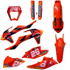 Kit de Plásticos Originales + Adhesivos Red Bull Factory Enduro Racing Team KTM EXC / EXC-F 2017-2019